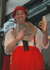 Mike eating a banana